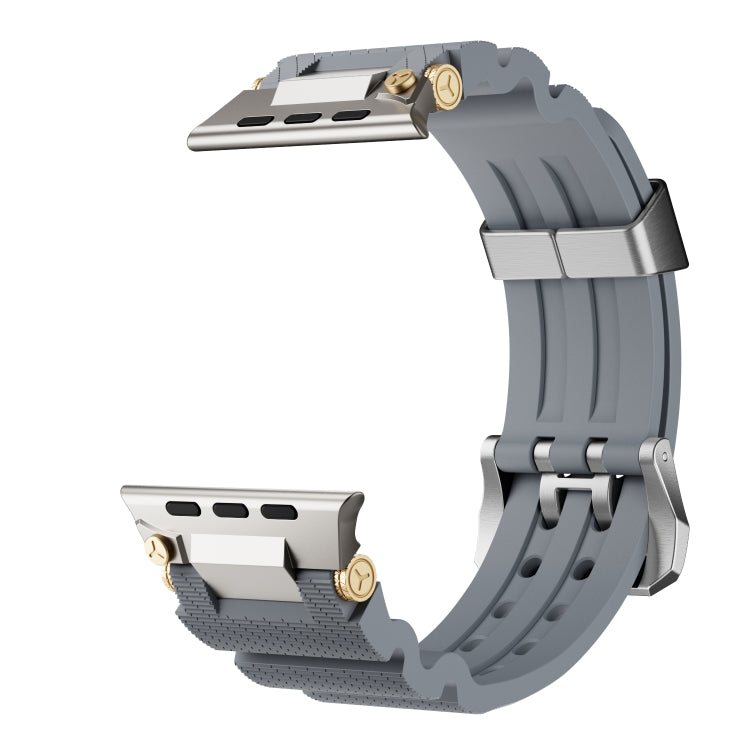 For Apple Watch 42mm / 41mm / 40mm / 38mm Cool Dual-Row Holes Silicone Watch Band