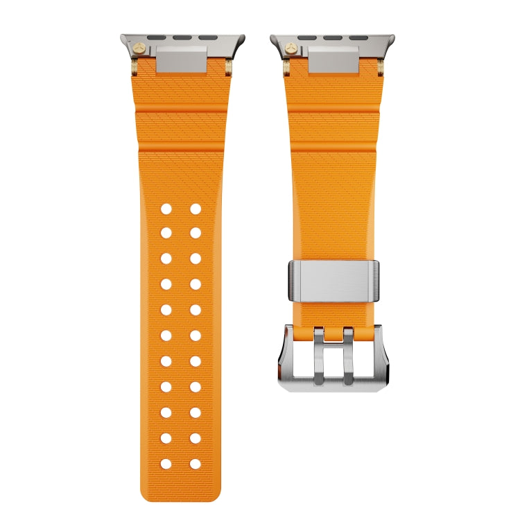 For Apple Watch 42mm / 41mm / 40mm / 38mm Cool Dual-Row Holes Silicone Watch Band