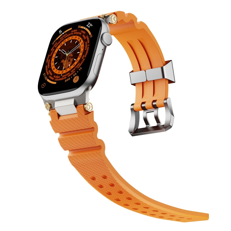 For Apple Watch 42mm / 41mm / 40mm / 38mm Cool Dual-Row Holes Silicone Watch Band