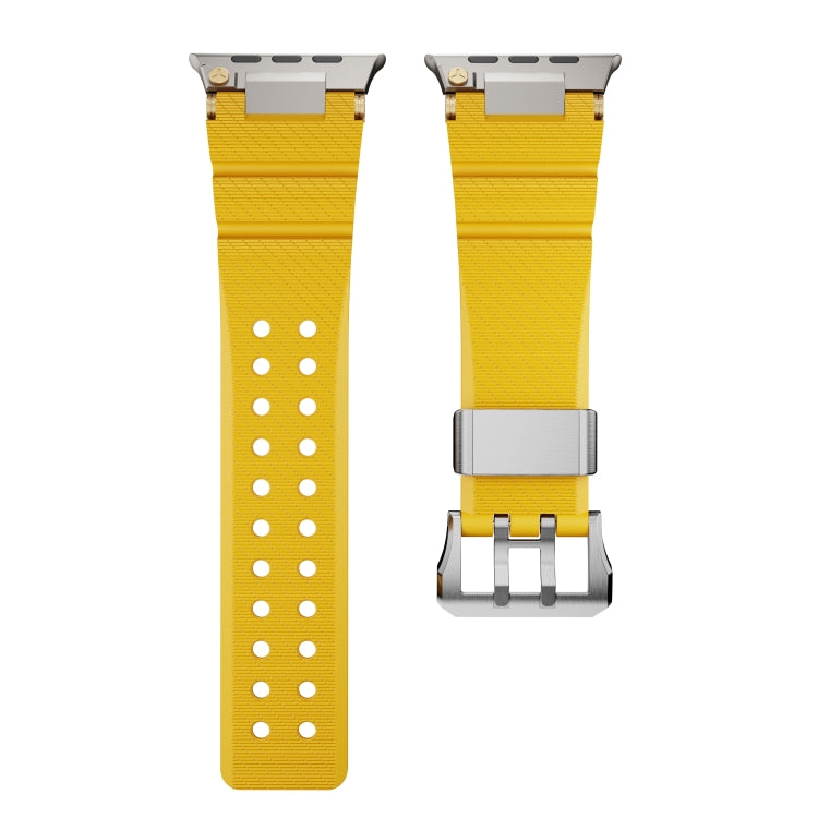 For Apple Watch 42mm / 41mm / 40mm / 38mm Cool Dual-Row Holes Silicone Watch Band