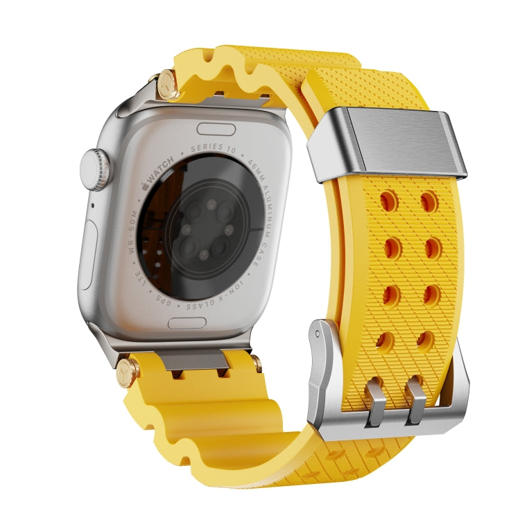 For Apple Watch 42mm / 41mm / 40mm / 38mm Cool Dual-Row Holes Silicone Watch Band