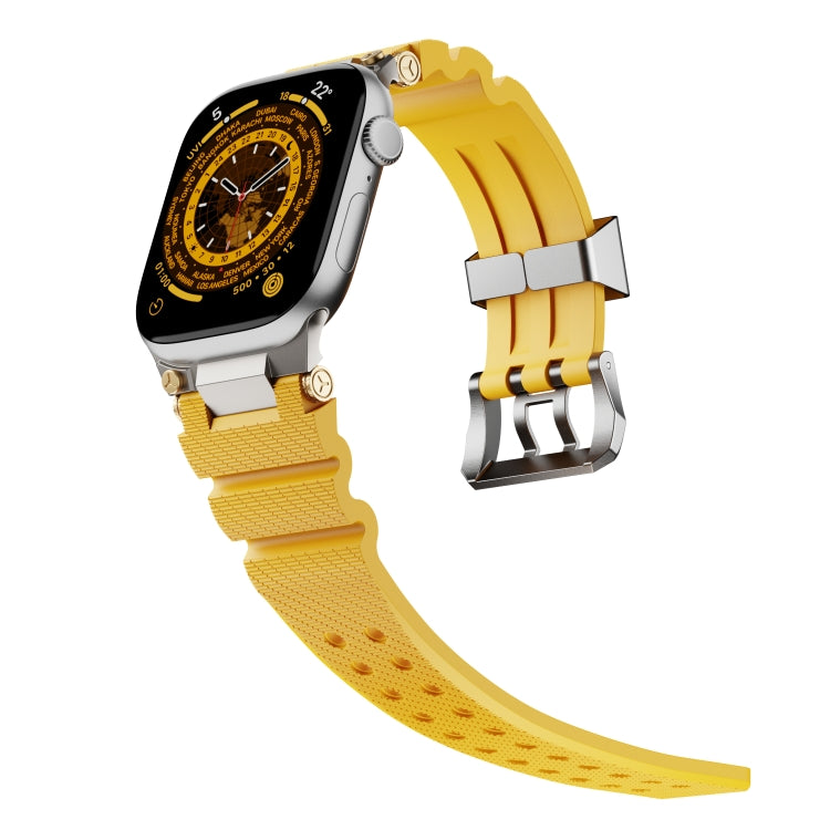 For Apple Watch 42mm / 41mm / 40mm / 38mm Cool Dual-Row Holes Silicone Watch Band