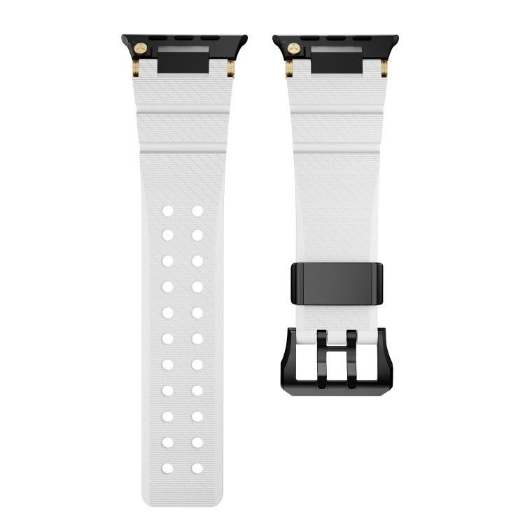 For Apple Watch 42mm / 41mm / 40mm / 38mm Cool Dual-Row Holes Silicone Watch Band