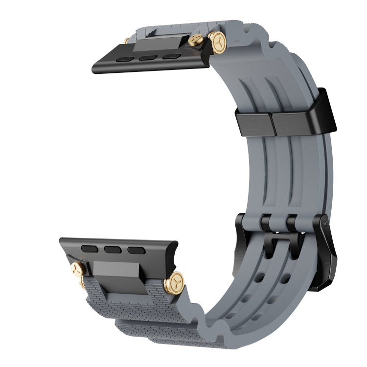 For Apple Watch 42mm / 41mm / 40mm / 38mm Cool Dual-Row Holes Silicone Watch Band