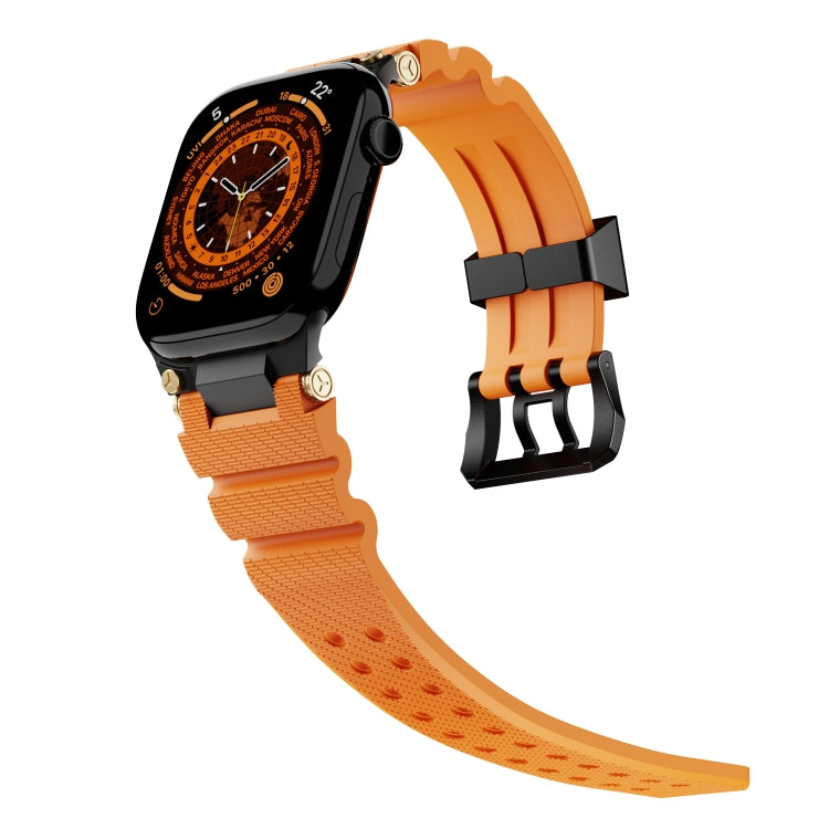 For Apple Watch 42mm / 41mm / 40mm / 38mm Cool Dual-Row Holes Silicone Watch Band