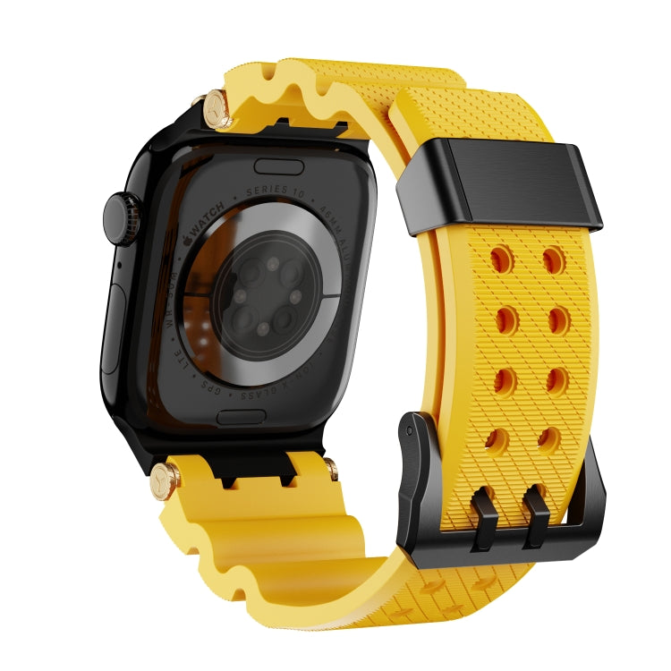 For Apple Watch 42mm / 41mm / 40mm / 38mm Cool Dual-Row Holes Silicone Watch Band