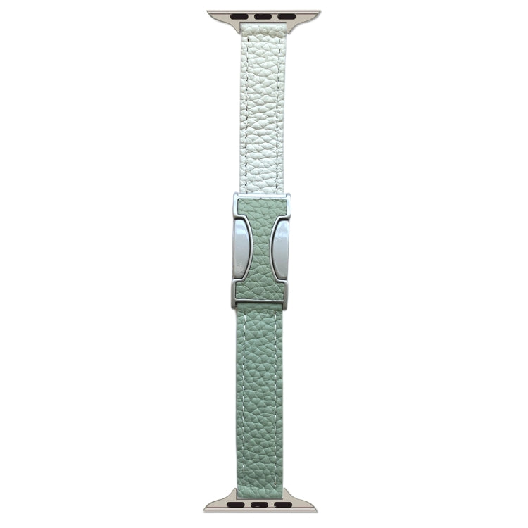 For Apple Watch 42mm / 41mm / 40mm / 38mm 14mm Magnetic Buckle Litchi Leather Watch Band