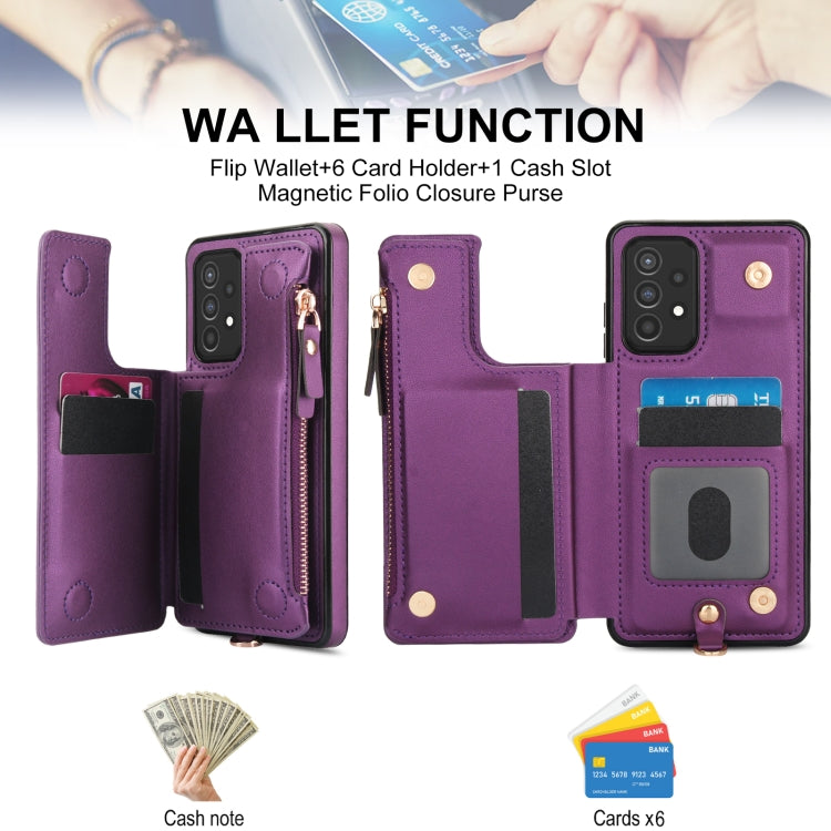 For Samsung Galaxy S20+ Double Flap Zipper RFID Leather Phone Case with Short Lanyard