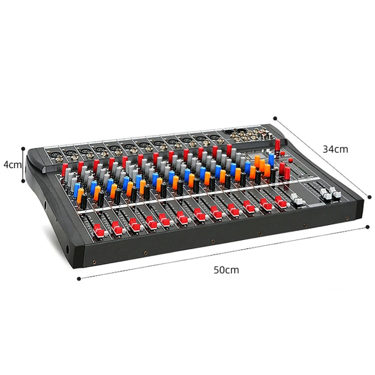 XTUGA CT120X 12-Channels Audio Mixer DJ Mixing Console with 48V Power Supply
