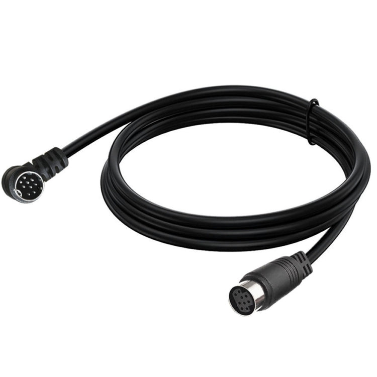 Curved mini DIN 9 Pin Male to Female TV Box Adapter Cable, Length:1.8m - Black