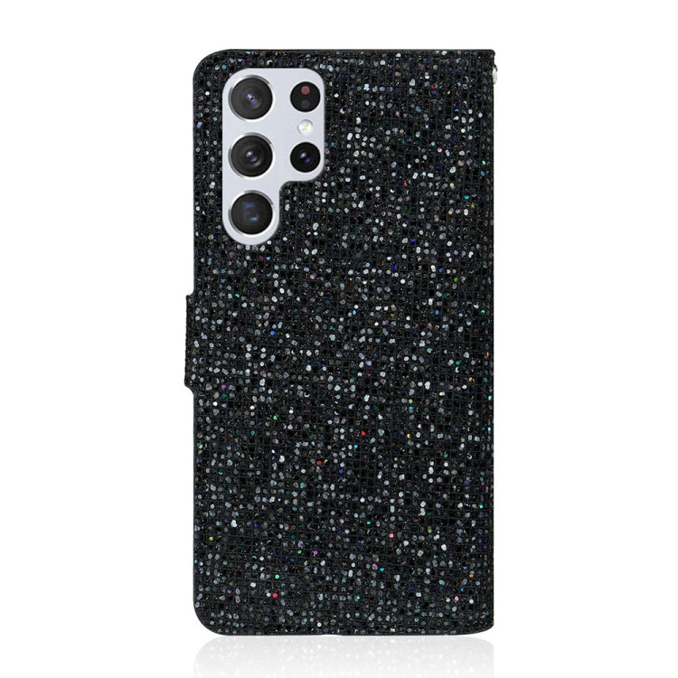 For Samsung Galaxy S25 Ultra 5G Glitter Powder Filp Leather Phone Case