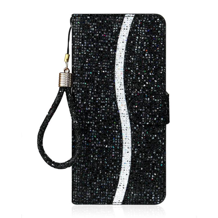 For Samsung Galaxy S25 Edge 5G Glitter Powder Filp Leather Phone Case