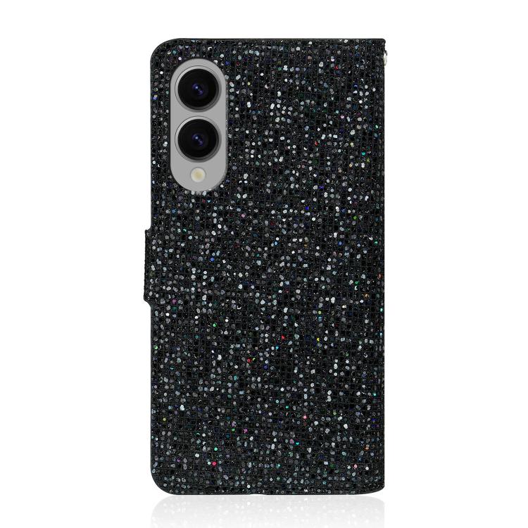 For Samsung Galaxy S25 Edge 5G Glitter Powder Filp Leather Phone Case