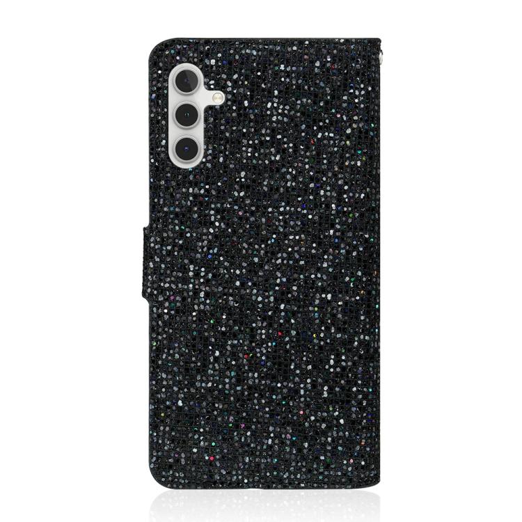 For Samsung Galaxy S25 FE 5G Glitter Powder Filp Leather Phone Case