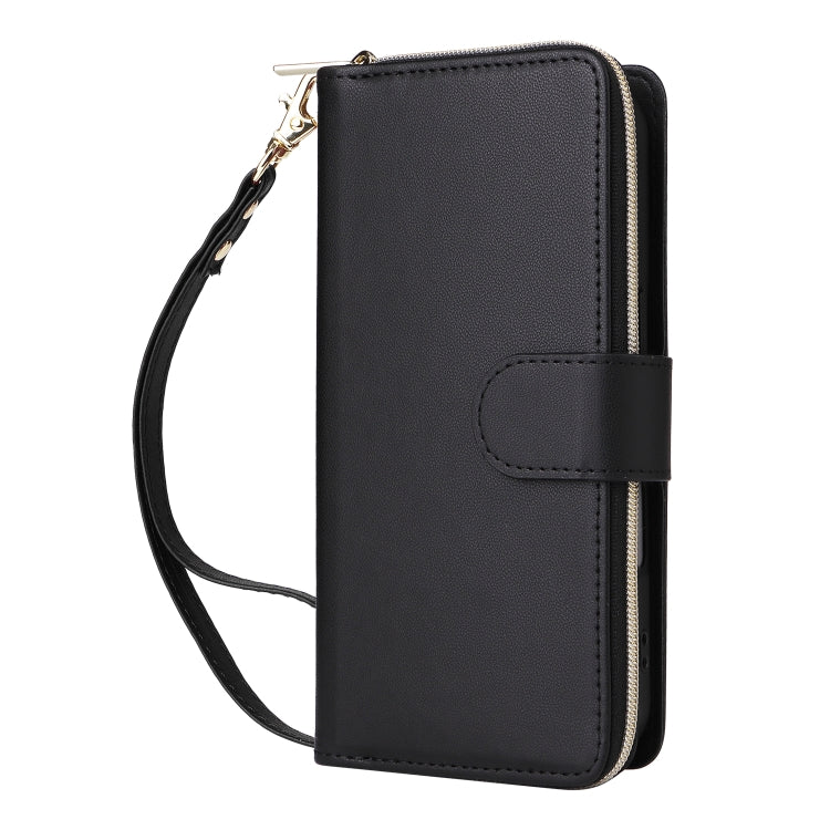 For iPhone 16 Plus Nine-card Slots Zipper Wallet Bag Leather Phone Case