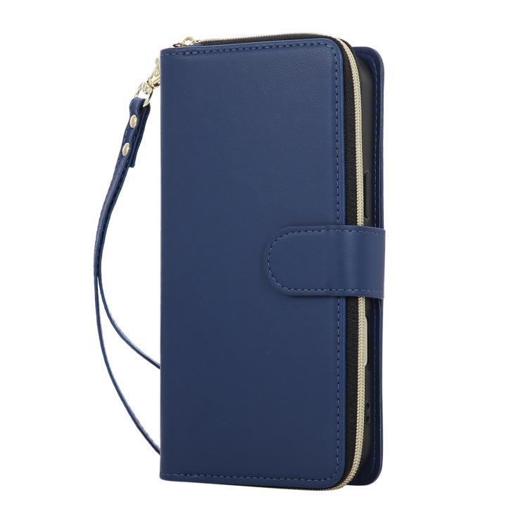 For iPhone 17 Pro Max Nine-card Slots Zipper Wallet Bag Leather Phone Case