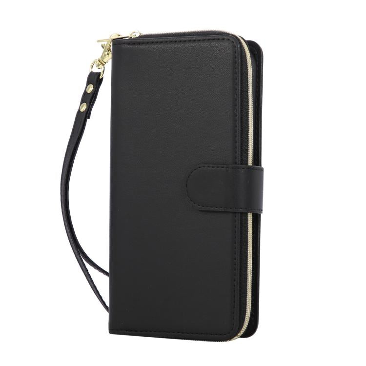 For iPhone 17 Pro Max Nine-card Slots Zipper Wallet Bag Leather Phone Case