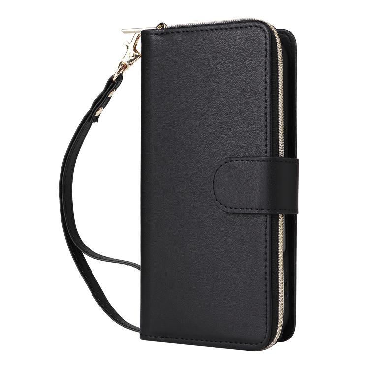 For iPhone 17 Nine-card Slots Zipper Wallet Bag Leather Phone Case