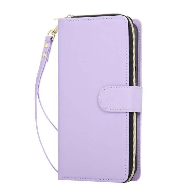 For iPhone Air Nine-card Slots Zipper Wallet Bag Leather Phone Case
