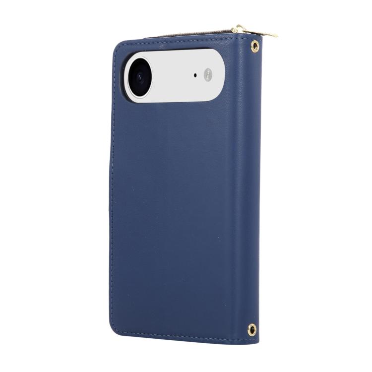 For iPhone Air Nine-card Slots Zipper Wallet Bag Leather Phone Case