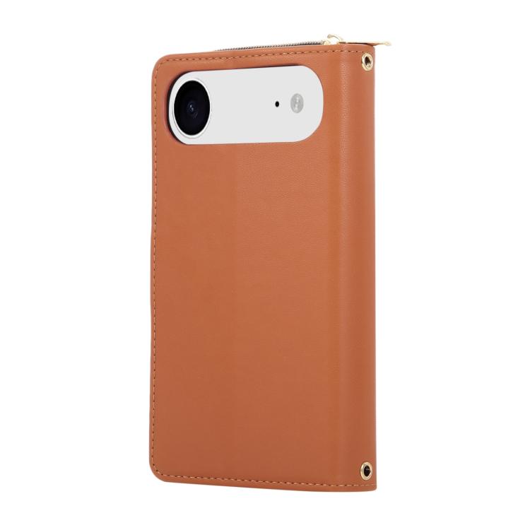 For iPhone Air Nine-card Slots Zipper Wallet Bag Leather Phone Case