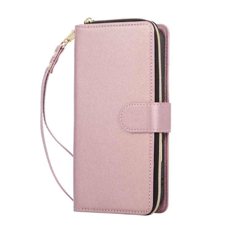 For iPhone Air Nine-card Slots Zipper Wallet Bag Leather Phone Case
