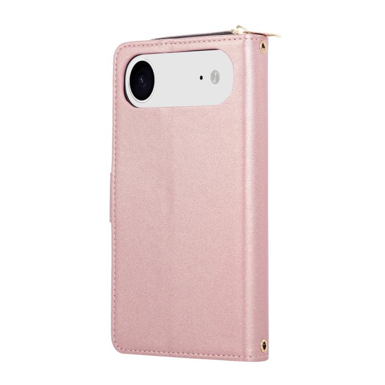 For iPhone Air Nine-card Slots Zipper Wallet Bag Leather Phone Case