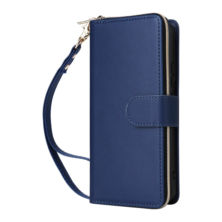 For Samsung Galaxy S22 5G Nine-card Slots Zipper Wallet Bag Leather Phone Case