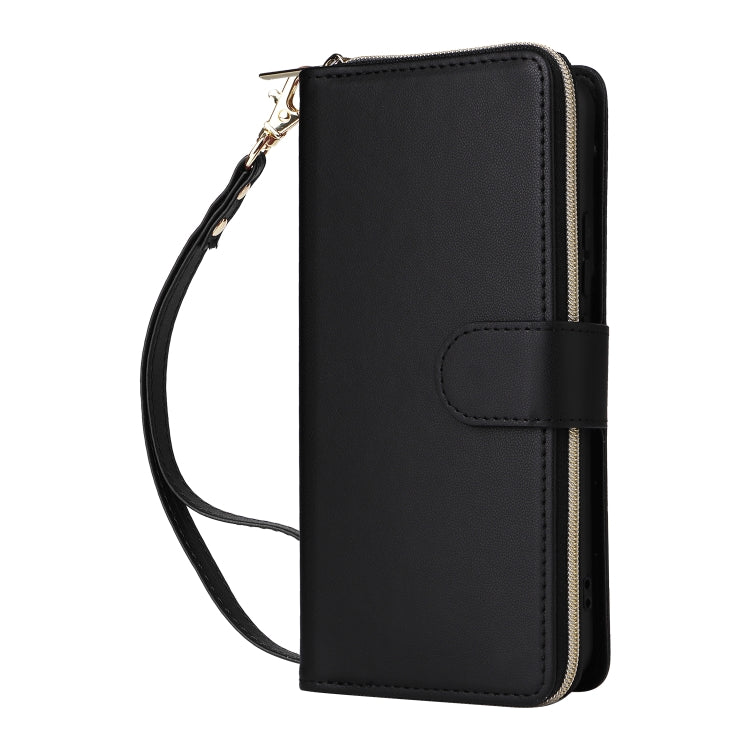 For Samsung Galaxy S22 5G Nine-card Slots Zipper Wallet Bag Leather Phone Case
