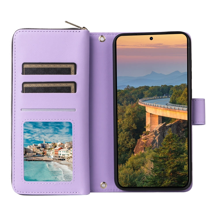 For Samsung Galaxy S23+ 5G Nine-card Slots Zipper Wallet Bag Leather Phone Case