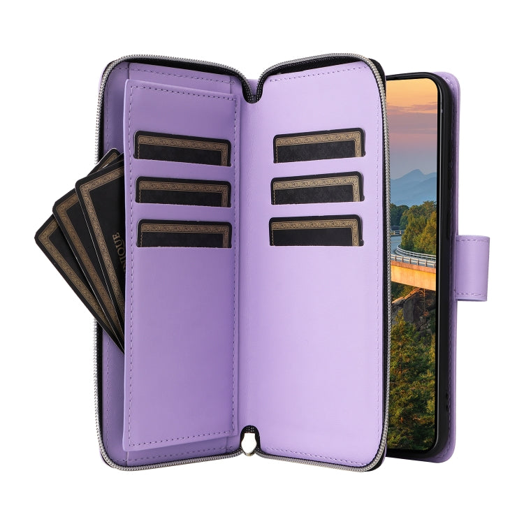 For Samsung Galaxy S23+ 5G Nine-card Slots Zipper Wallet Bag Leather Phone Case