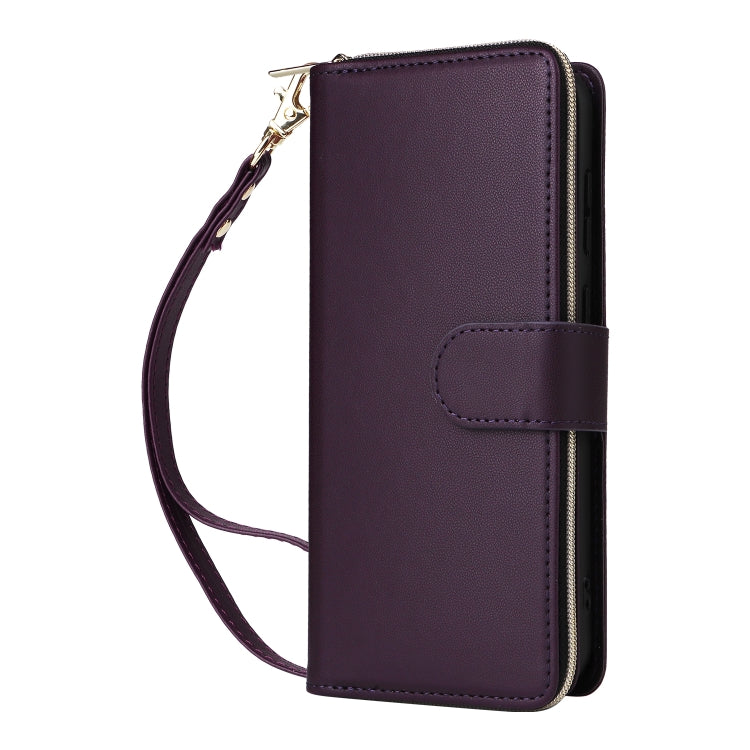 For Samsung Galaxy S23+ 5G Nine-card Slots Zipper Wallet Bag Leather Phone Case