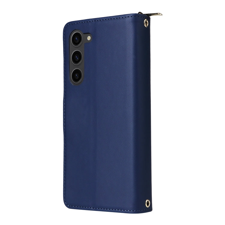 For Samsung Galaxy S23+ 5G Nine-card Slots Zipper Wallet Bag Leather Phone Case