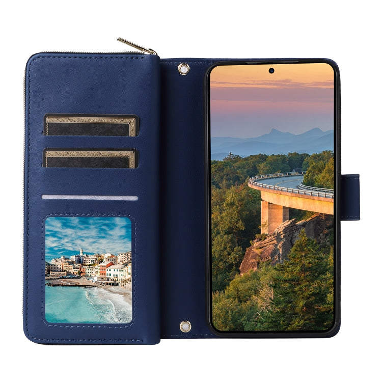 For Samsung Galaxy S23+ 5G Nine-card Slots Zipper Wallet Bag Leather Phone Case