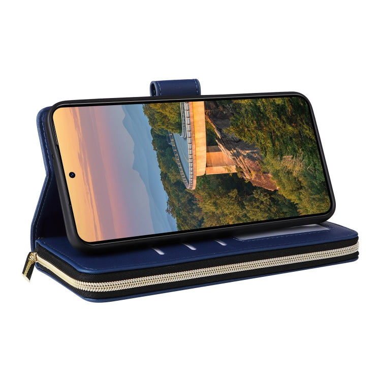 For Samsung Galaxy S23+ 5G Nine-card Slots Zipper Wallet Bag Leather Phone Case