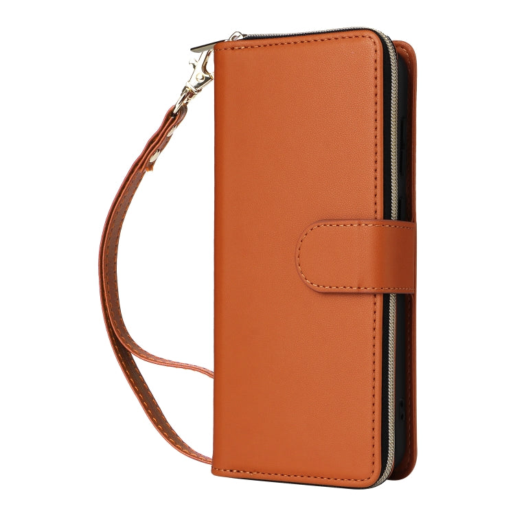 For Samsung Galaxy S23+ 5G Nine-card Slots Zipper Wallet Bag Leather Phone Case