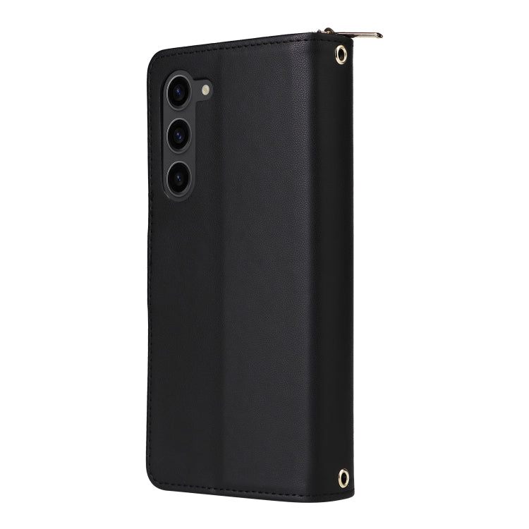 For Samsung Galaxy S23+ 5G Nine-card Slots Zipper Wallet Bag Leather Phone Case