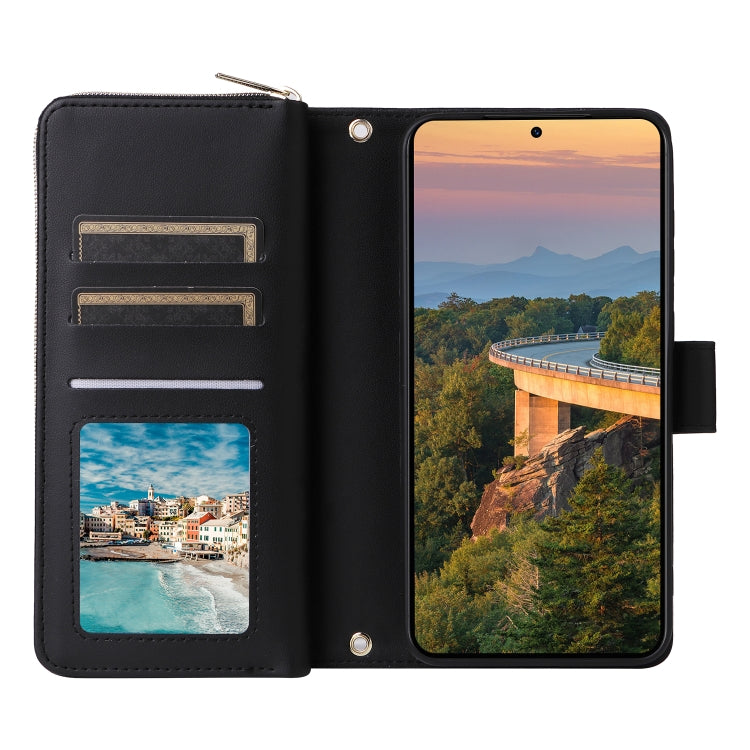 For Samsung Galaxy S23+ 5G Nine-card Slots Zipper Wallet Bag Leather Phone Case
