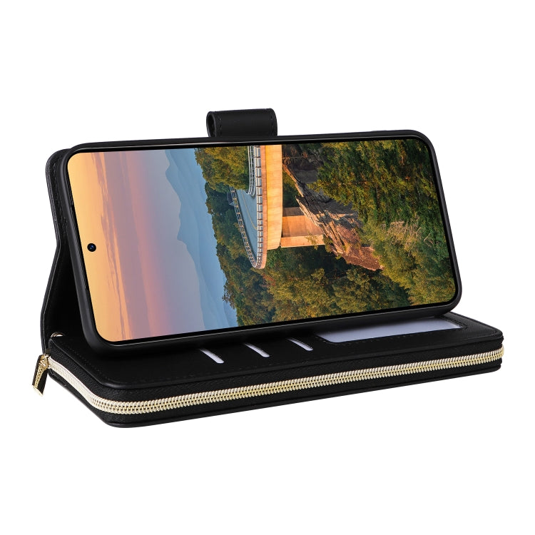 For Samsung Galaxy S23+ 5G Nine-card Slots Zipper Wallet Bag Leather Phone Case