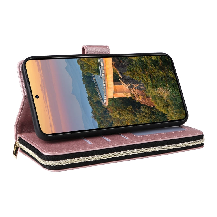 For Samsung Galaxy S23+ 5G Nine-card Slots Zipper Wallet Bag Leather Phone Case