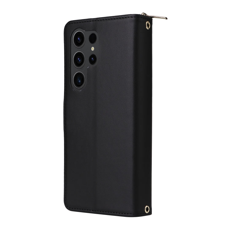 For Samsung Galaxy S23 Ultra 5G Nine-card Slots Zipper Wallet Bag Leather Phone Case