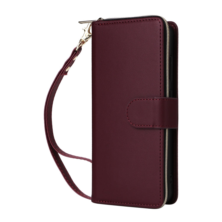 For Samsung Galaxy S24 5G Nine-card Slots Zipper Wallet Bag Leather Phone Case
