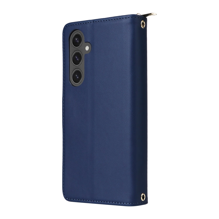 For Samsung Galaxy S24 FE 5G Nine-card Slots Zipper Wallet Bag Leather Phone Case