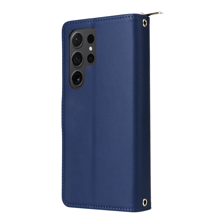 For Samsung Galaxy S24 Ultra 5G Nine-card Slots Zipper Wallet Bag Leather Phone Case