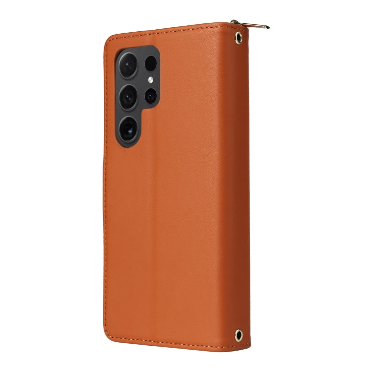 For Samsung Galaxy S24 Ultra 5G Nine-card Slots Zipper Wallet Bag Leather Phone Case