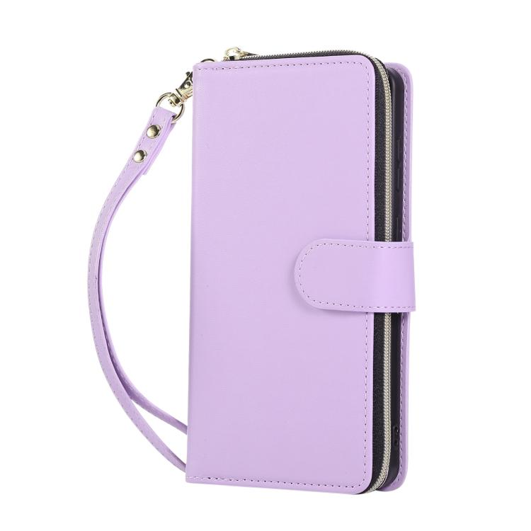 For Samsung Galaxy S25 Edge 5G Nine-card Slots Zipper Wallet Bag Leather Phone Case
