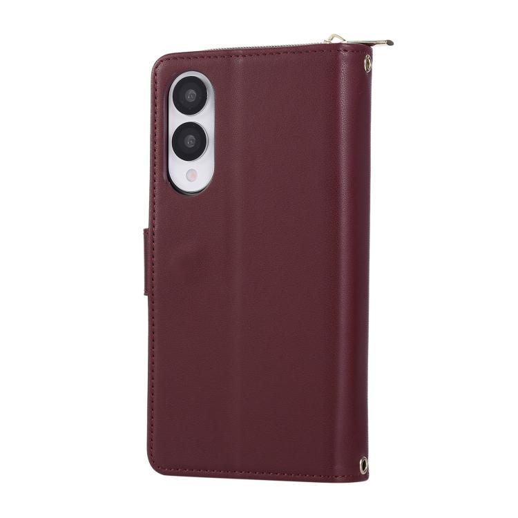 For Samsung Galaxy S25 Edge 5G Nine-card Slots Zipper Wallet Bag Leather Phone Case