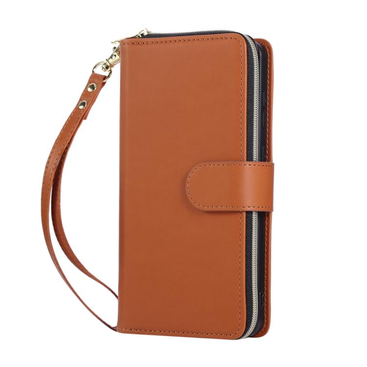 For Samsung Galaxy S25 Edge 5G Nine-card Slots Zipper Wallet Bag Leather Phone Case