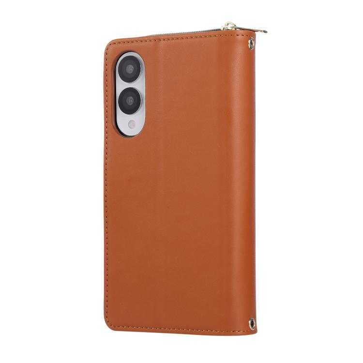 For Samsung Galaxy S25 Edge 5G Nine-card Slots Zipper Wallet Bag Leather Phone Case