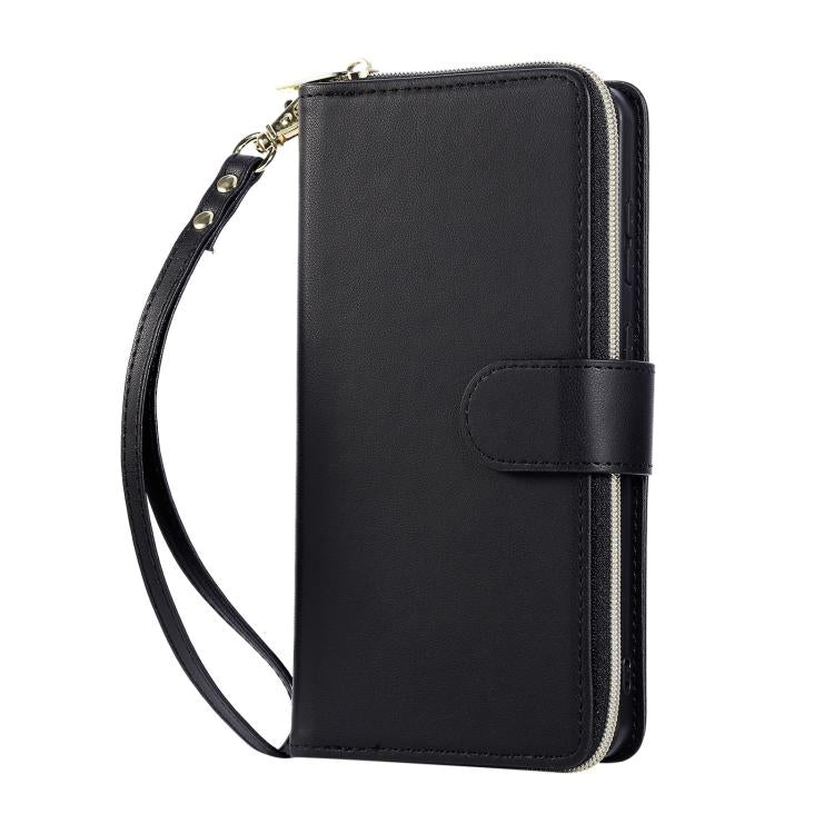 For Samsung Galaxy S25 Edge 5G Nine-card Slots Zipper Wallet Bag Leather Phone Case
